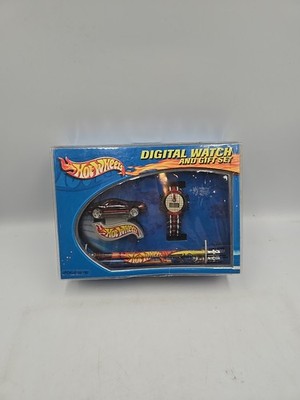 Rare New Vintage Hot Wheels Digital Watch & Gift Set Clicks Mattel  2001