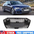 FOR AUDI A6 S6 C8 RS6 STYLE 2019-2022 FRONT BUMPER GRILLE HONEYCOMB MESH BLACK