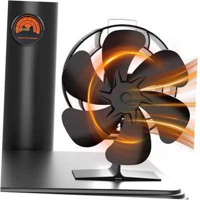  Oscillating Wood Stove Fan: Fireplace Fan with Wood Stove Magnetic 6 Blades