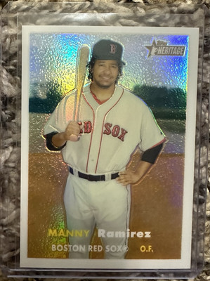 2006 Topps Heritage Baseball Manny Ramirez Refractor #18/557 Boston Red Sox