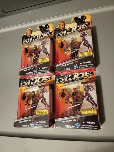 GI Joe Retaliation Red Ninja New 4 Figure 3.75 2011 Hasbro Huge Lot