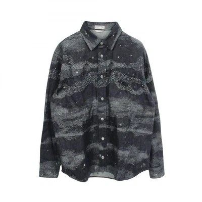 Chemise Christian Dior HOMME × Peter Doig coton gris marine #38 homme d'occasion - Photo 1/4