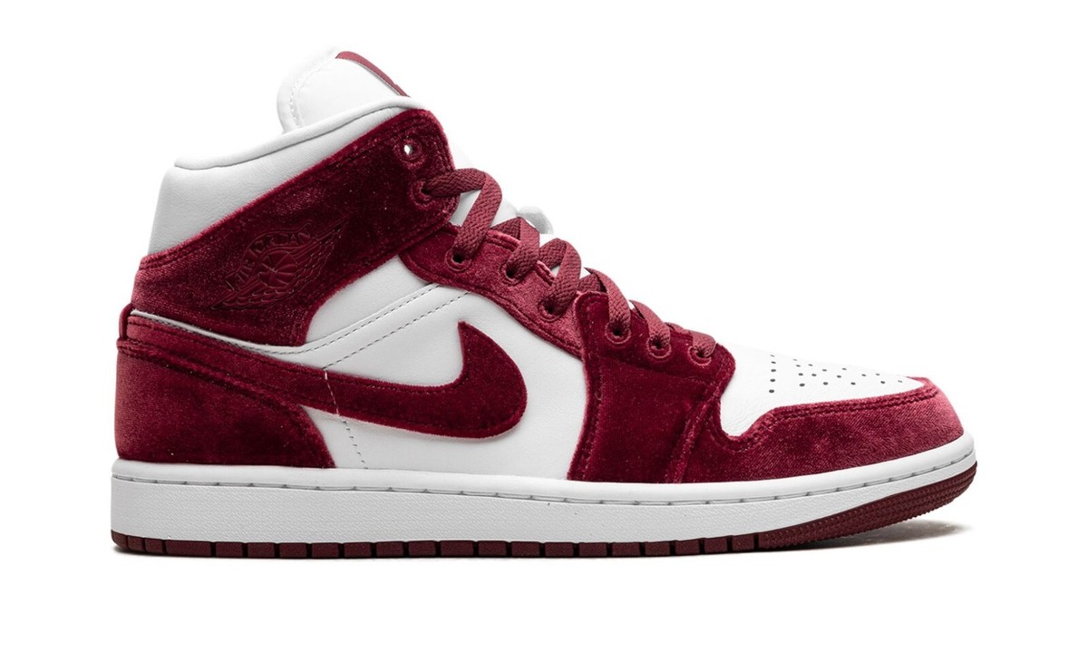 Nike Air Jordan 1 Mid SE Red Velvet FZ3334-100 Womens