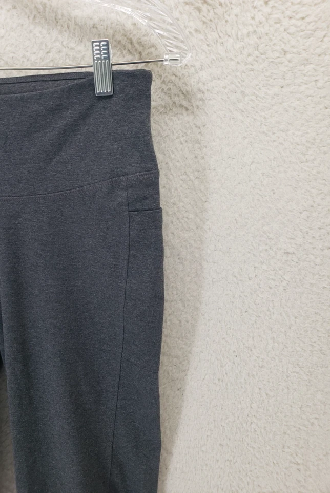 French Laundry Women Leggings Medium Gray Cotton Blend Pull On Side Pockets - Image 3 of 4