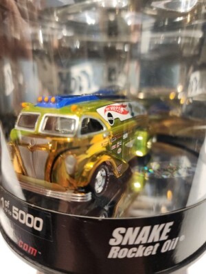 Hot Wheels 35th Anniversary SNAKE MONGOOSE Rocket Oil Red