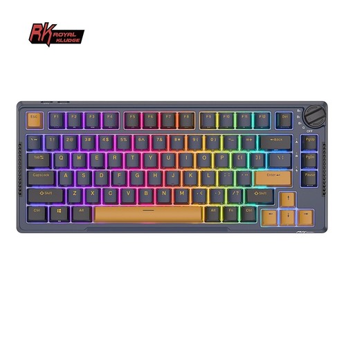 RKH81 RGB Mechanical Gaming Keyboard Gasket Mount Hot Swappable Star Night-brown - Picture 2 of 7