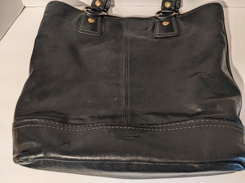 Vintage Coach Legacy Gigi Black Leather Large Tote/Handbag/Purse D0769-11131 - Picture 4 of 16