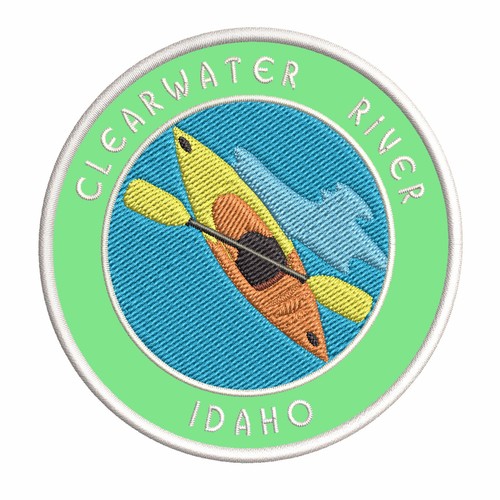 Clearwater River, Idaho Kayak Patch Embroidered iron-on Applique Water Rafting - Picture 18 of 20