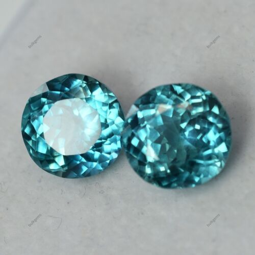 13 Ct Natural Montana Sapphire CERTIFIED Round Shape Loose Gemstone Pair - Picture 11 of 13