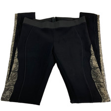 Stella McCartney Pants Women's Sz 38 US 4 Blk Trouser Party Stretch Lace Wool