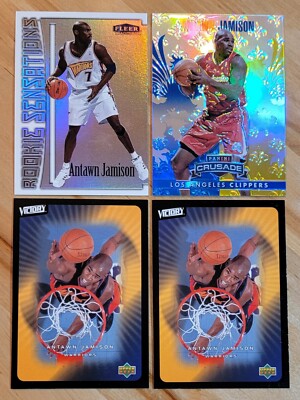 ANTAWN JAMISON Basketball Card Lot (4) - Warriors, Clippers, Wizards, Cavs, UNC