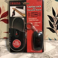 Safe  Sound Laptop Lock w/ Alarm  Personal Panic Alarm Keychain 100dB New