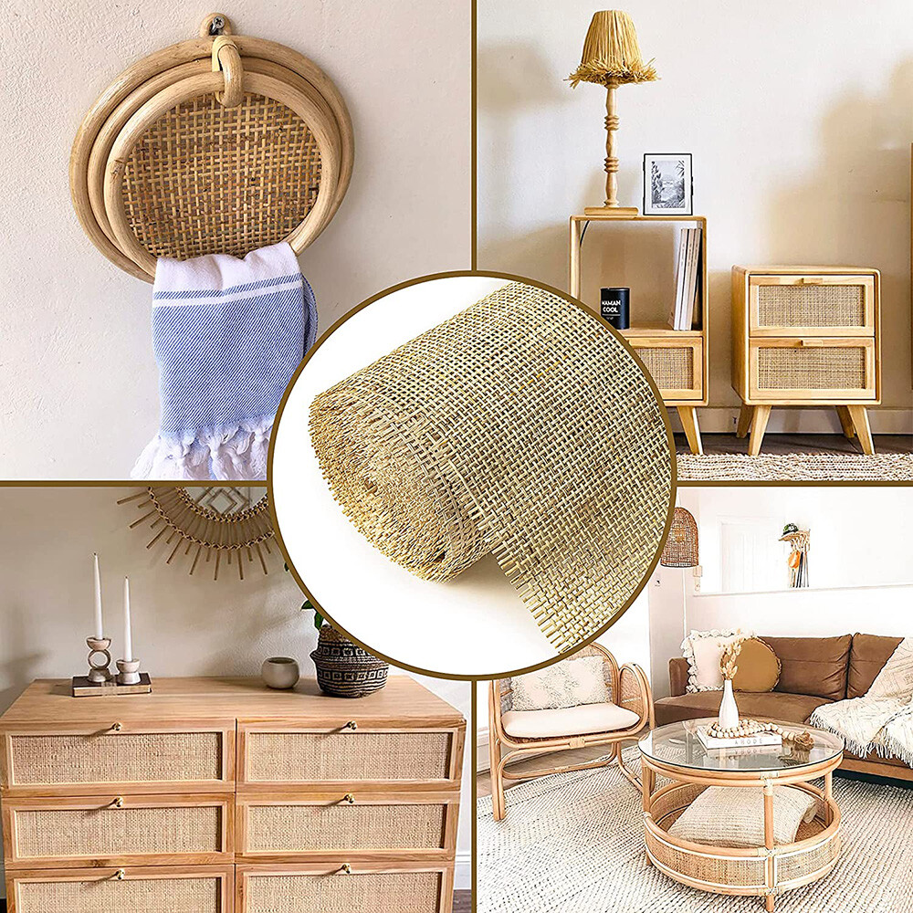 40X100cm Natural Rattan Fabric Woven Rattan Chair Webbing Repair