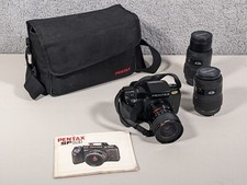 Pentax SF10 35mm Film SLR camera - 28-70mm, 70-200mm, 70-210mm Lens, Bag RARE