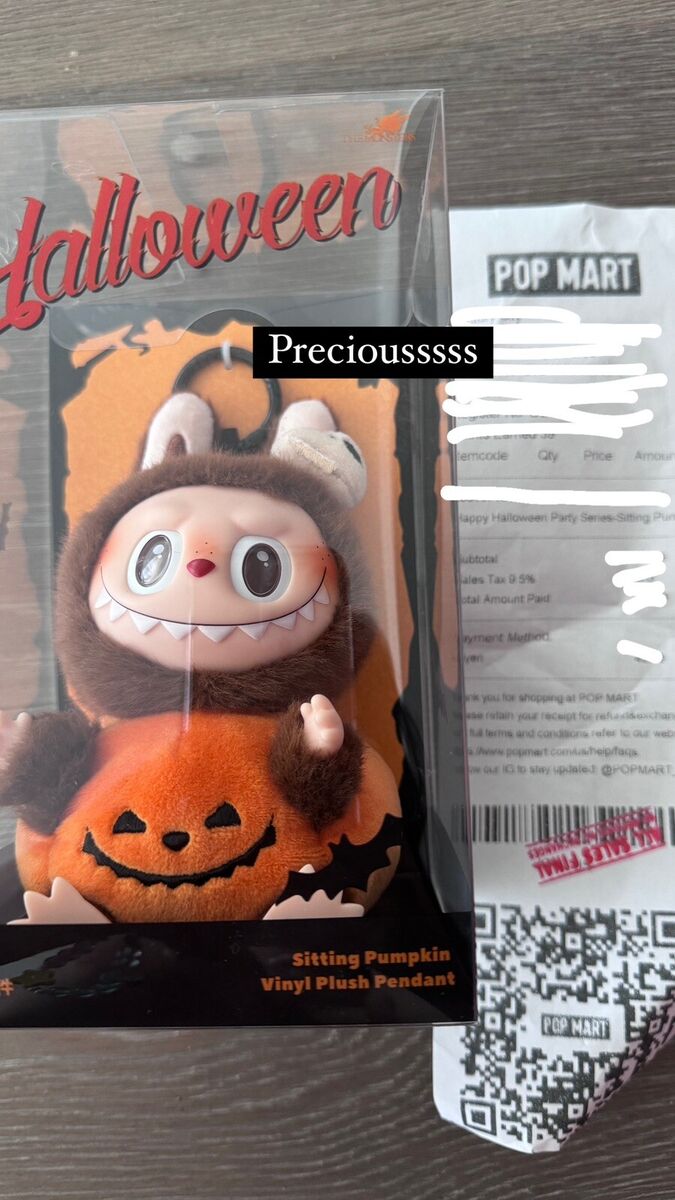 POP MART LABUBU Happy Halloween Party Series-Sitting Pumpkin POP MART LABUBU Happy Halloween Party Series-Sitting Pumpkin