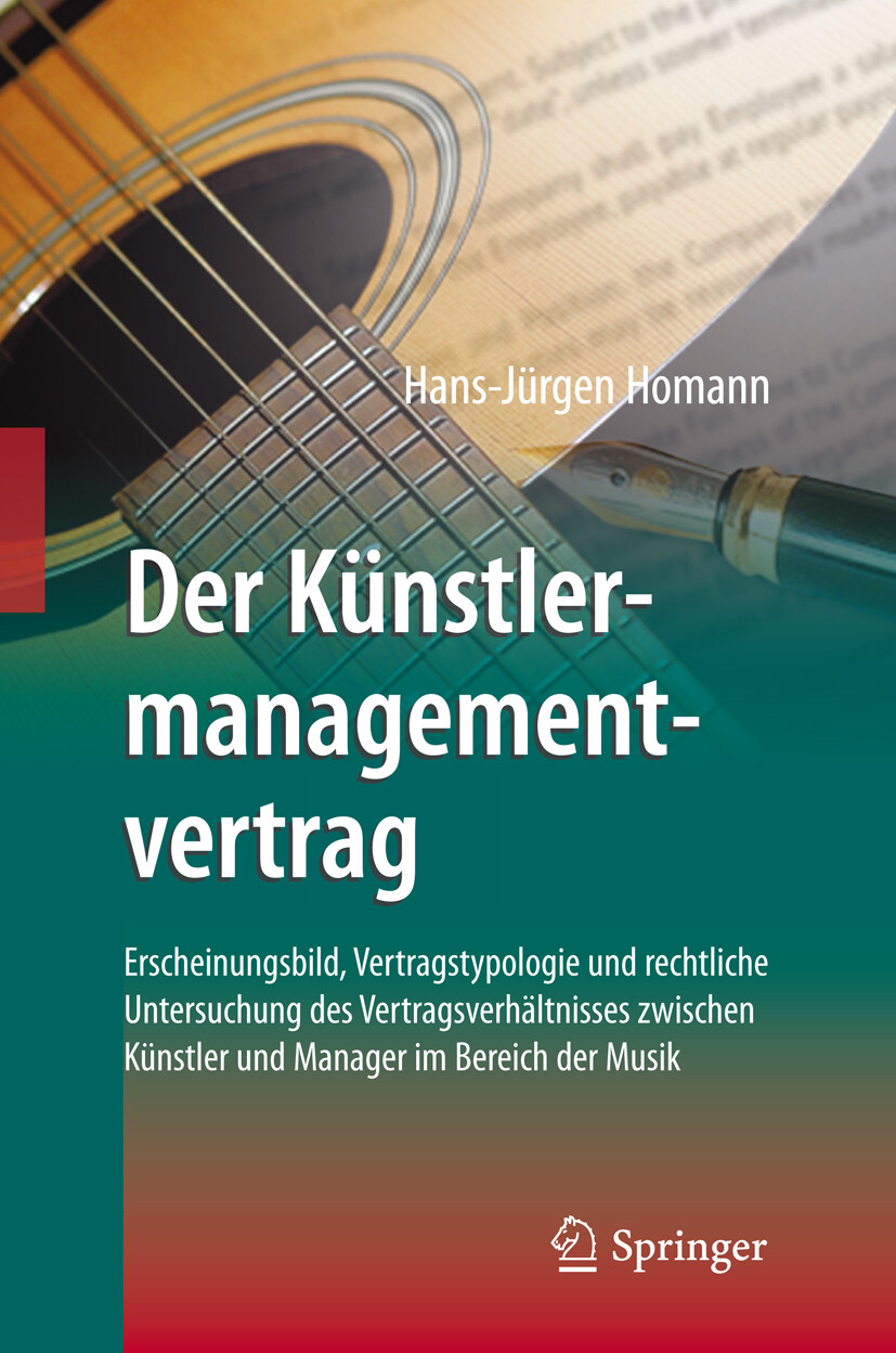 Thumbnail - Hans-jürgen Homann / Der Künstlermanagementvertrag