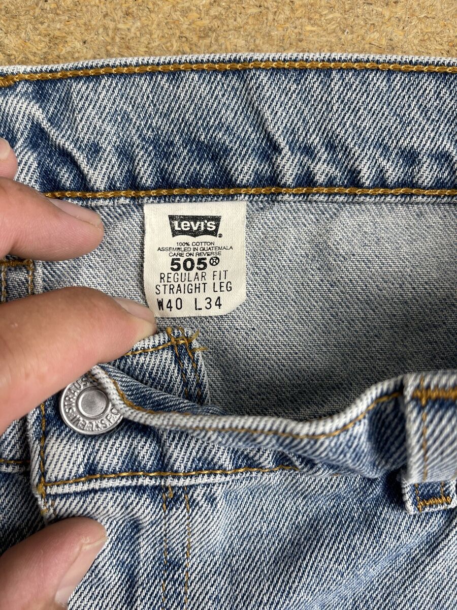 Vintage Levis Jeans 505 Men Blue 40x34 Straight leg Made In Vintage Levis Jeans 505 Men Blue 40x34 Straight leg Made In