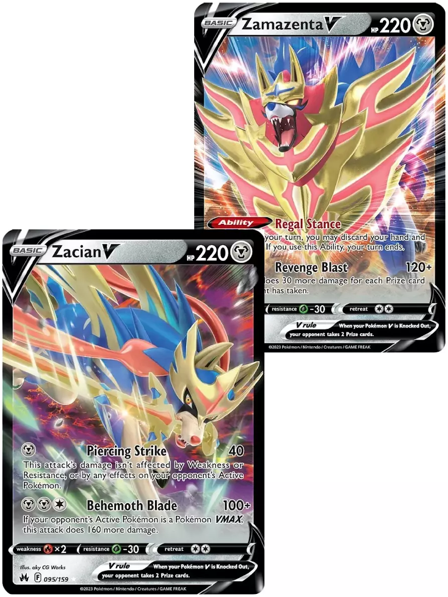 Zacian V & Zamazenta V Ultra Rare Promos 2 Card Lot (Pokemon)