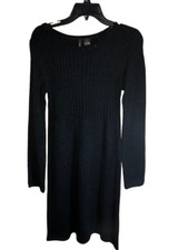 New Directions Vintage Woven Knit Dress, Size Small - Elegant Black