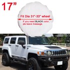 1x PU Leather White Spare Tire Cover UV Protector For HUMMER H3 Dia 31"-33" Tyre
