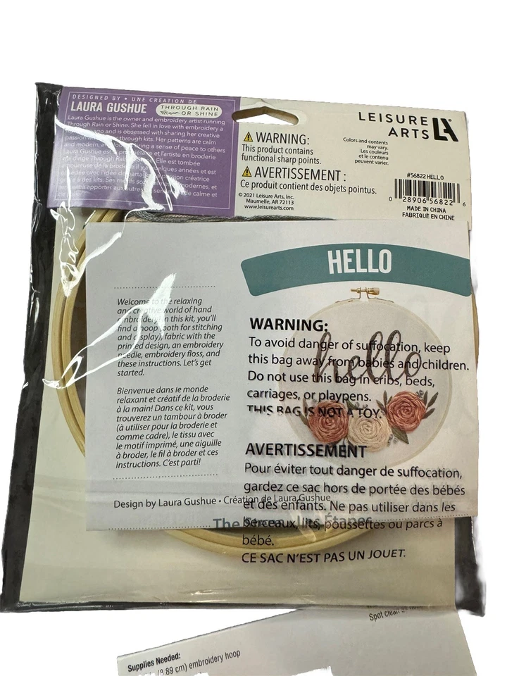 Nuevo Kit de Bordado y Kit de Punto de Cruz Lote Aguja Arte Buenas Vibraciones Solo Foto 3 de 4