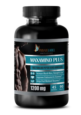 Increased Muscle Pump - MAXAMINO PLUS 1200 - Amino Acid Complex - 1 Bot 90 Tabs