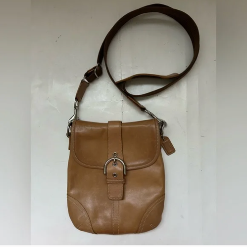 Coach Vintage Leather Brown Saddle Crossbody Shoulder Bag