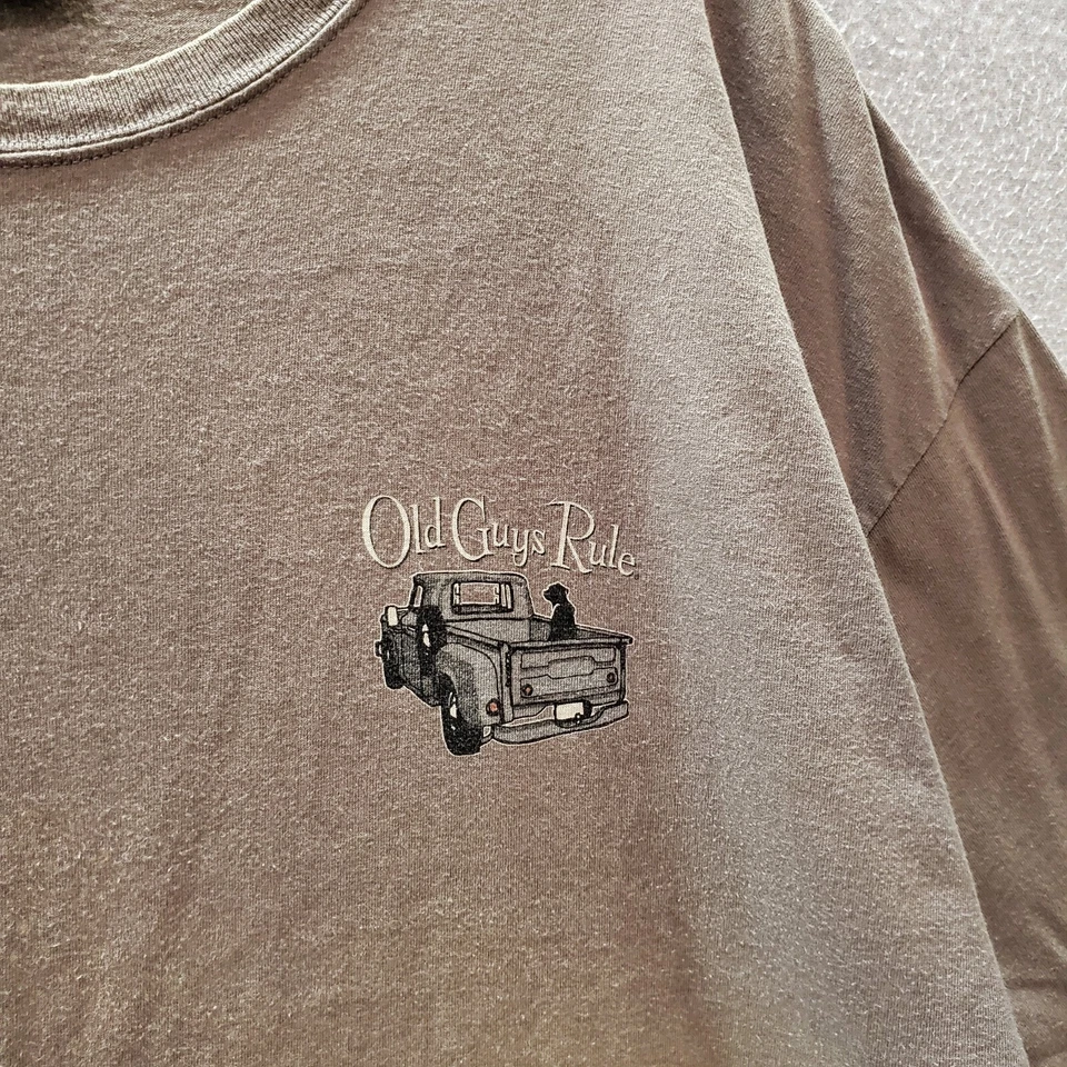 Camiseta DE COLECCIÓN Old Guys Rule Hombres 3XL Marrón Clásico Camión Old Faithful Camiseta LEER Foto 2 de 4