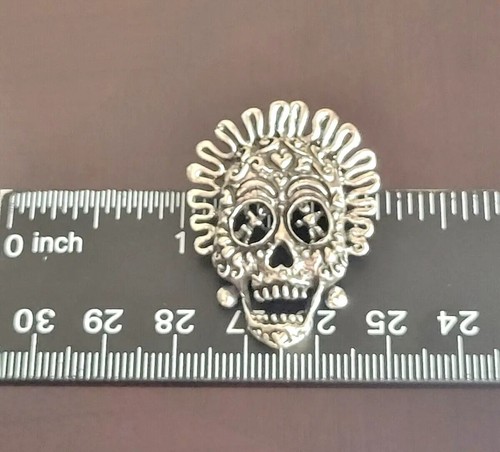 Colgante de calavera de plata esterlina Erick's Taxco.925 - Imagen 8 de 9