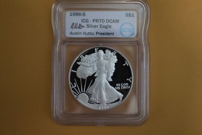 1986年 イーグル銀貨 PR70DCAM PCGS 2 1986 S PROOF SILVER EAGLE ICG PR70 DCAM | eBay