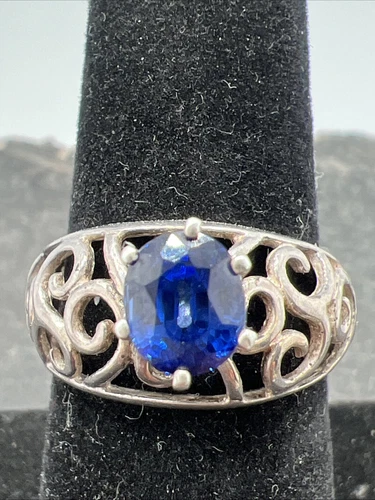 Vintage Kashmir Blue Sapphire Ring 1.4 Carats S-7
