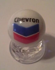 Chevron Gasoline 1" Glass Logo Marble