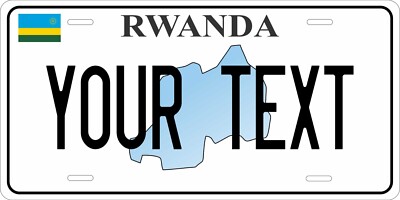 Rwanda Map License Plate Personalized Custom Auto Bike Motorcycle Tag