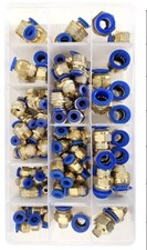 PNEUMATIC PUSH IN FITTING AIR WATER PIPE - MALE HEX STUD 4-6-8-10-12mm 50pc