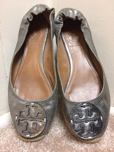tory burch silver espadrilles