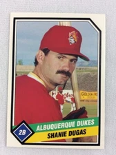 1989 Albuquerque Dukes-TCMA Minor League Baseball Card-Shanie Dugas