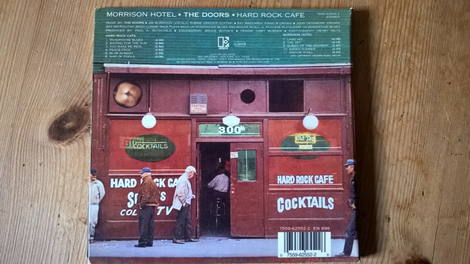 The Doors Morrison Hotel Hard Rock Cafe CD Facsimile LP Sleeve