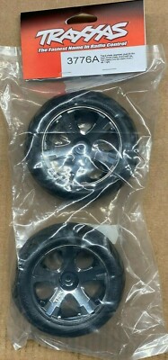 Traxxas Rustler VXL / XL-5 Front Anaconda Tires On All-Star Chrome Wheels 3776A