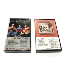 Savoy Doucet Cajun Band 2 Audio Cassette Tapes Live At the Dance & With Spirits