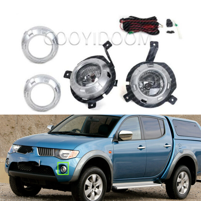1 Set For Mitsubishi Triton / L200 2006-2008 Fog Lamp with Switch Harness Covers