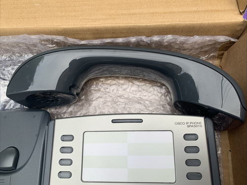 Téléphone IP Cisco SPA501G 8 lignes noir/gris avec port PoE et PC - ouvert jamais utilisé - Photo 5/12