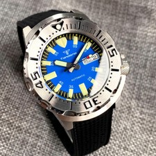 42mm Tandorio 200M Diver AR Sapphire Crystal Monster Yellow Dial NH36A Men Watch