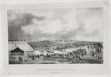 COURSES CHEVAUX LONG WOOD Ile Saint Helene LITHOGRAPHIE Hostein SAINSON 1833