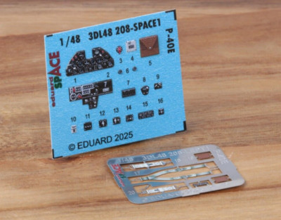 Eduard SPACE 1/48 P-40E Warhawk 3D Cockpit Interior Decal + Seatbelts (Eduard)