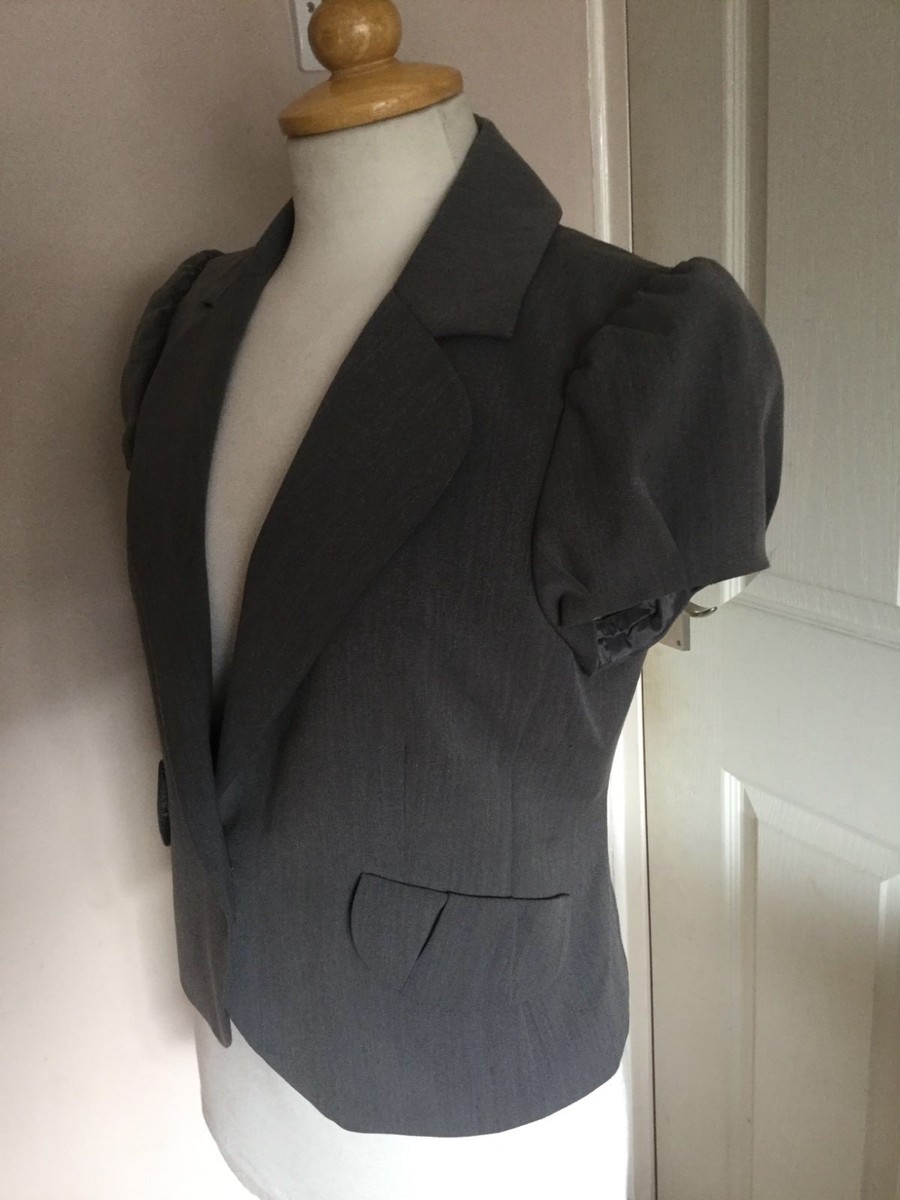 正規品bibiy AGATHA PEPURAMU JACKET 最終値下げ BCBG Max Azria Ladies Grey Capped Sleeve Jacket Size M