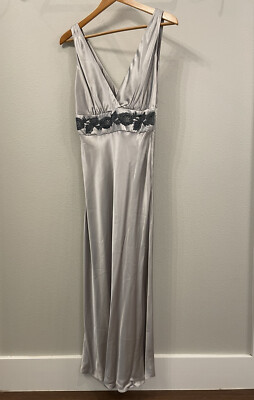 bias cut prom dress AiiRZ Elegant Halter Neck Backless Evening Gown Floor Length Bias Cut Formal Wedding Guest Prom Bridesmaid Satin Maxi Dress With Tie Back Detail Prom