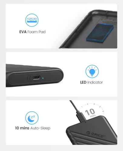 ORICO USB3.2 10Gbps To M.2 NVMe SATA SSD External Enclosure Storage Case USB-C - Picture 13 of 21