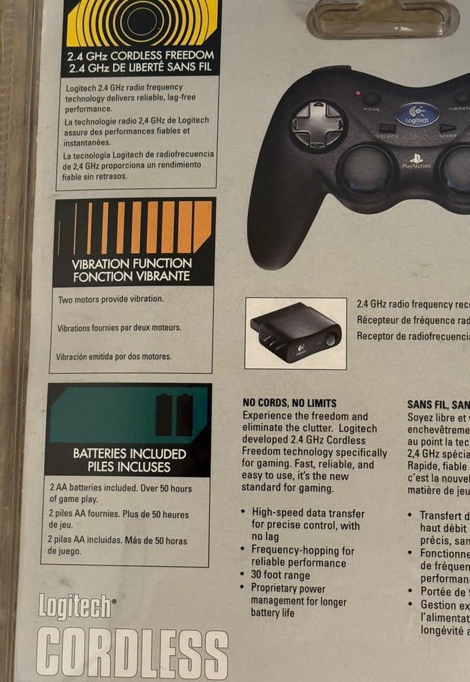 Logitech Wireless Cordless Action Controller NEW Playstation 2 PS2 ...