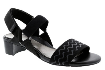 Women's Ros Hommerson Virtual Black Elastic Sandal Size US 6.5WW
