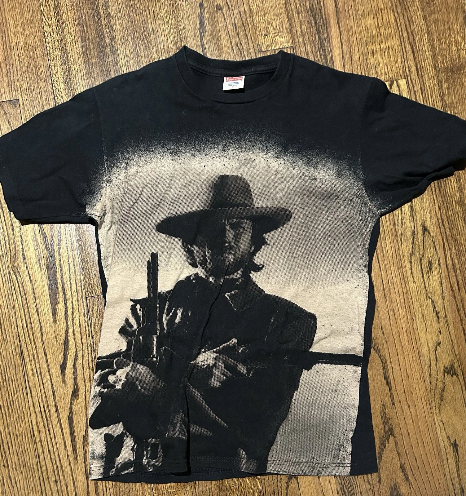 Tshirt homme vintage Supreme « Outlaw » Clint Eastwood FW2011 M